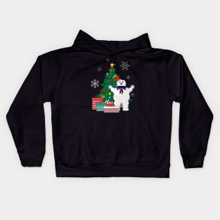 Stay Puft Ghostbusters Around The Christmas Tree Kids Hoodie